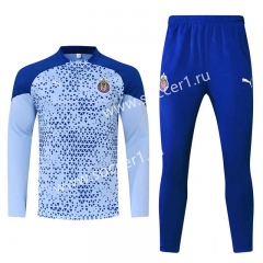 2023-24 Guadalajara Light Blue Thailand Soccer Tracksuit Uniform-HR