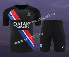 2023-2024 Paris SG Black Thailand Training Soccer Uniform -418