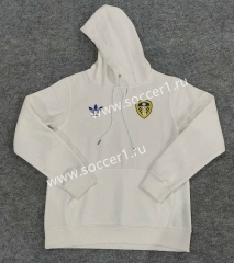 (S-3XL) 2023-2024 Leeds United White Thailand Soccer Tracksuit Top With Hat-CS