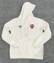 (S-3XL) 2023-2024 Arsenal White Thailand Soccer Tracksuit Top With Hat-CS