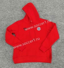 (S-3XL) 2023-2024 Bayern München Red Thailand Soccer Tracksuit Top With Hat-CS