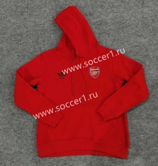 (S-3XL) 2023-2024 Arsenal Red Thailand Soccer Tracksuit Top With Hat-CS