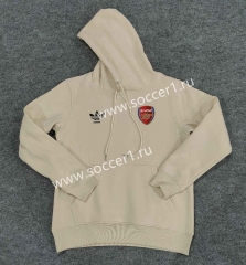 (S-3XL) 2023-2024 Arsenal khaki Thailand Soccer Tracksuit Top With Hat-CS