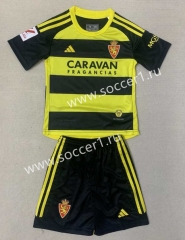 2023-2024 Real Zaragoza Away Yellow&Black Soccer Uniform-AY