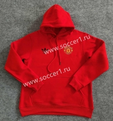 (S-3XL) 2023-2024 Manchester United Red Thailand Soccer Tracksuit Top With Hat-CS