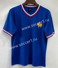 Retro Version 1971 France Home Blue Thailand Soccer Jersey AAA-709