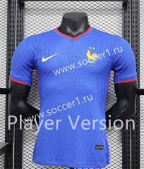 Player Version 2024-25 France Home Blue Thailand Soccer Jersey AAA-888