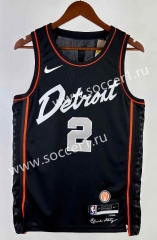 2024 City Version Detroit Pistons Black #2 NBA Jersey-311