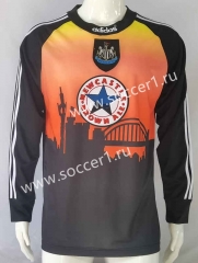 Retro Version 96-97 Newcastle United Goalkeeper Orange&Black LS Thailand Soccer Jersey AAA-503