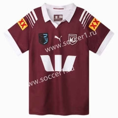 2024 QLD Maroons Home Red Thailand Rugby Shirt
