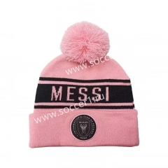 Inter Miami Pink Hat Soccer Knitted Cap