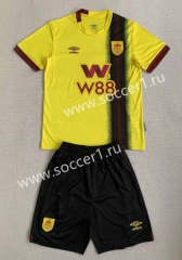 2023-24 Burnley Away Yellow Soccer Uniform-AY