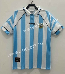 Retro Version 96-97 Argentina Home Blue&White Thailand Soccer Jersey AAA-811