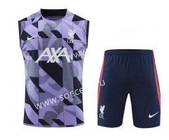 2023-24 Liverpool Purple Thailand Soccer Vest Uniform-418