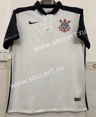 Retro Version 15-16 Corinthians Home White Thailand Soccer Jersey AAA-6895