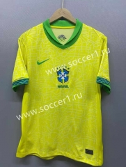 2024-2025 Brazil Home Yellow Thailand Soccer Jersey AAA-0287