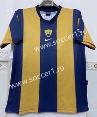 Retro Version 2000-01 Pumas UNAM Home Blue&Yellow Thailand Soccer Jersey AAA-6895