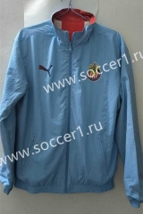 (S-3XL) 2024-25 Deportivo Guadalajara Red&Blue Double-Sided Wear Thailand Trench Coats-0255