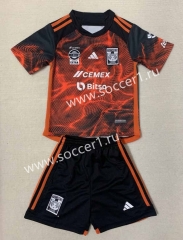 2023-24 Tigres UANL 2nd Away Black&Orange Soccer Uniform-AY