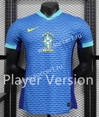 Player Version 2024-25 Brazil Away Blue Thailand Soccer Jersey AAA-888