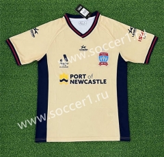 (S-4XL) 2023-24 Newcastle Jets Home Black Thailand Soccer Jersey AAA-403