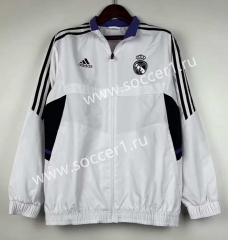 (S-3XL) 2024-2025 Real Madrid White Thailand Trench Coat -0255