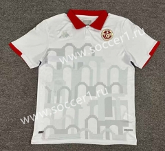 2023-2024 Tunisia Away White Thailand Soccer Jersey-512