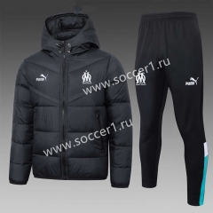 2023-2024 Olympique Marseille Black Cotton Suit With Hat-815