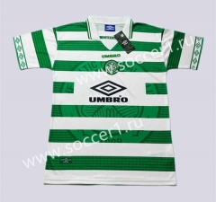 Retro Version 97-99 Celtic Home White&Green Thailand Soccer Jersey AAA-709