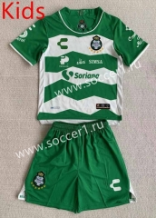 2023-2024 Santos Laguna Home White&Green Kid/Youth Soccer Uniform-AY