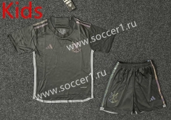 2023-2024 Flamengo 2nd Away Black Kids/Youth Soccer Uniform-GB