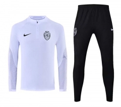 2023-24 Sporting Clube de Portugal White Thailand Soccer Tracksuit Unoform-HR