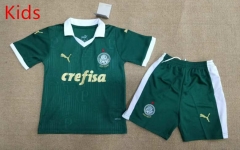 2024-2025 Palmeiras Home Green Kids/Youth Soccer Uniform