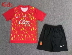 2024-2025 Special Version RCD Mallorca Home Rose Red Kids/Youth Soccer Uniform