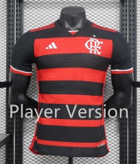 Player Version 2024-2025 Flamengo Home Black&Red Thailand Soccer Jersey AAA-888