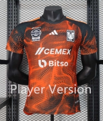 Player Version 2024-2025 Tigres UANL Orange Thailand Soccer Jersey AAA-888