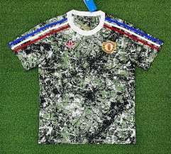 (S-4XL) 2024-25 Stone Roses Manchester United Green Thailand Soccer Jersey AAA-403
