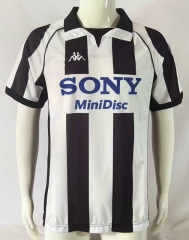 Retro Version 97-99 Juventus FC Home Black&white Thailand Training Soccer Jersey AAA-503
