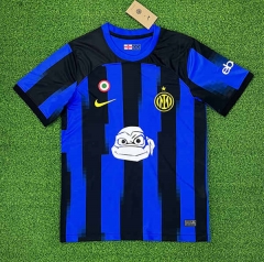 (S-4XL) 2024-2025 Joint Version Inter Milan Home Blue&Black Thailand Soccer Jersey AAA