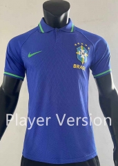 Player Version 2024-2025 Brazil Home Blue Thailand Soccer Jersey AAA-SJ
