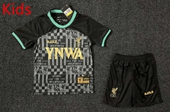 2024-25 Joint Version Liverpool Black Kids/Youth Soccer Uniform-GB