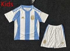 2024-2025 Argentina Home Blue and White Kids/Youth Soccer Uniform-GB
