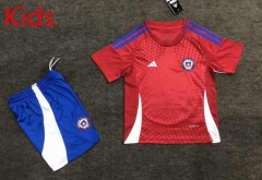 2024-2025 Chile Home Red Kids/Youth Soccer Uniform