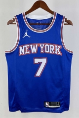 2021 Flying Limit Edition New York Knicks Blue #7 NBA Jersey-311