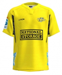 2024 New Zealand Hurricanes Home Yellow Thailand Rugby Shirt