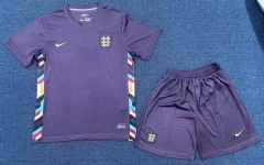 2024-25 England Away Purple Soccer Uniform-8975
