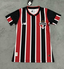 2024-2025 Sao Paulo Futebol Away Red&Black Thailand Women Soccer Jersey AAA-4506