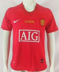 Retro Version 07-08 Manchester United Home Red Thailand Soccer Jersey AAA-503