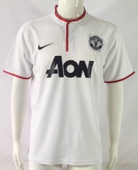 Retro Version 12-13 Manchester United Away White Thailand Soccer Jersey AAA-503
