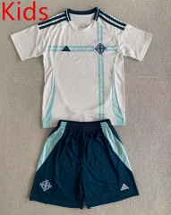 2024-25 Northern Ireland  Away White Kids/Youth Soccer Uniform-AY